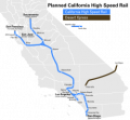 Strecke der California High-Speed Rail