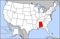 Map of USA highlighting Alabama.png