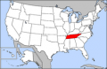 Map of USA highlighting Tennessee.png